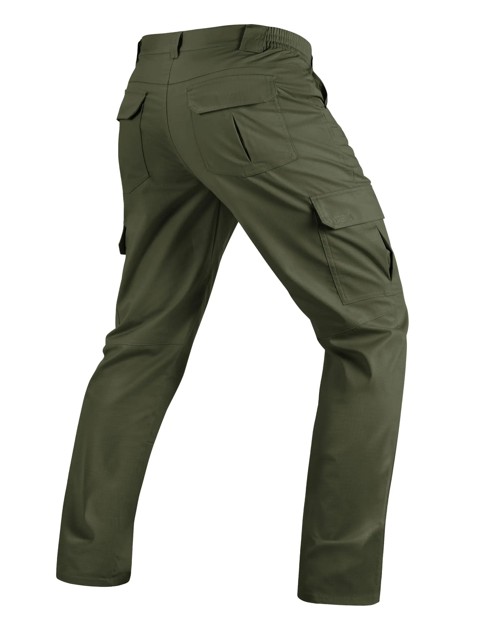 Men's Tactical Pants Waterproof Ripstop Cargo Work EDC Trousers | Lightweight Stretch Fabric | 8 Practical Pockets | Ideal for BDU, Hiking and Construction