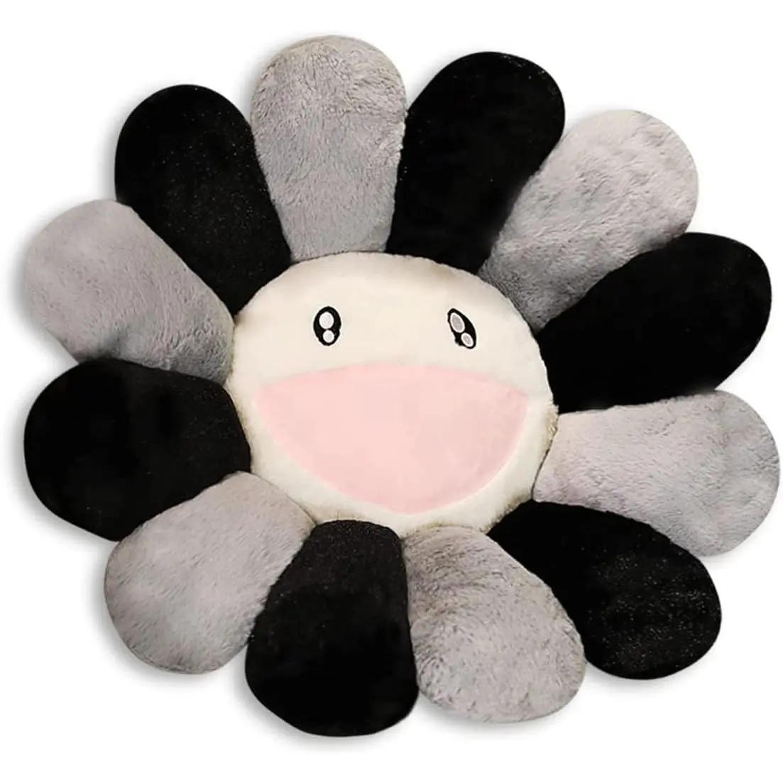 Plush Rainbow Pillow Sunflower Indie Decor Soft Comfortable Flower Floor Pillow for Home Reading Bedroom Decoration 40CM Grey