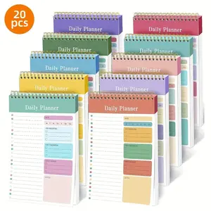 [tomnk Daily Plan Notebook] 5x8 Inches, 600 Pages, Various Colors, Ideal for Work & Fitness, Energetic Notebooks, Office Supplies