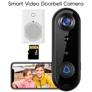 2K WiFi Video Doorbell Camera with Wireless Indoor Chime, Micro SD Card, Smart Motion Alert, 2.4G WiFi, Cloud Storage, Two-Way Audio, Outdoor Waterproof