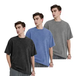 Matching Couples' Wear Solid 3-Pack Hip Hop t shirt Men fashion Cotton Harajuku Multicolors Oversized Washed T-shirt women Unisex Oversized Cotton T-Shirts Loose Fit Vintage Washed Tee Unisex Short Sleeve Casual Shirts Tops Menswear