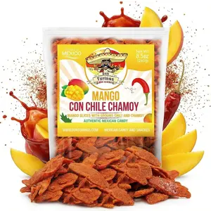 Chili Chamoy Mango Slices, 8.5 oz. Bag of Authentic Mexican Dry Fruit Candy, Sweet and Spicy Flavor, Fresh and Natural Dulce Mexicano, by Don Turinos