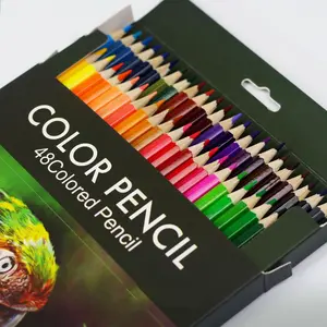 Colorful Pencil Set, 18/36/48pcs Random Color Multiple Options Professional Artists Drawing Sketching Blending Shading Pencil, Soft Core Oil Based Pencil, Durable Construction, Mixing Capability for Adults Coloring Books