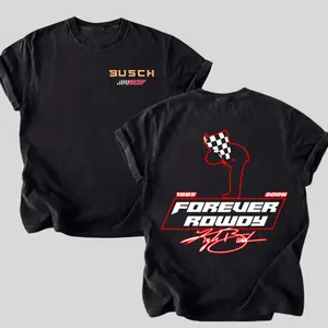 8 Kyle Busch Forever Rowdy Shirt,Vintage Clothing,Women's Tops,Summer Clothes Women,Oversized Tshirt Women,Women's Clothes Flash Sale