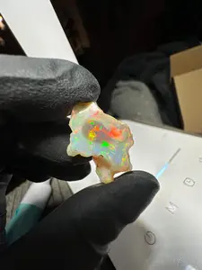 Ethiopian jewelry grade rough with white base and rainbow play of color or fire Opal