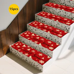 Non-Slip Stair Carpet, Step Protection Carpet, Decorative Bordered Stair Mat, Boho Runner Rug for Home Decoration & Bedroom Accessories - Suitable for Indoor, Outdoor Stairs & Multiple Scenarios