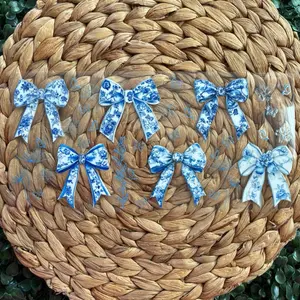 Blue Big Bows UVDTF CUP WRAP for Stylish and Durable Design