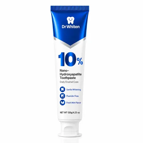 DrWhiten 10nHAP Nano Hydroxyapatite Toothpaste | Fluoride Free Toothpaste | Advanced Enamel Repair & Gentle Whitening | Fluoride-Free, SLS-Free, Vegan | Fresh Mint Flavor | Gentle Daily Oral Care