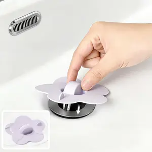 Flippable Drain Filter Screen Silicone Hair Filter Catcher Sink Anti-blocking Strainer Kitchen Bathroom Drain Stopper