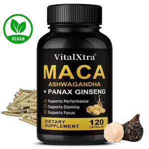 Maca Ginseng Health Supplement - Supports Endurance, Vitality, and Capacity 120 Capsules