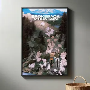 Brokeback Mountain Movie Poster | High Quality Canvas Print I 2025 Movie Poster | Modern Room Decorative Arts | Popular Film Gift