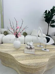 PINK CHERRY BLOSSOM IN CERAMIC VASE 26'' High 16'' Long 14'' Wide Decorative Arrangement for Living Rooms Dining Areas Offices