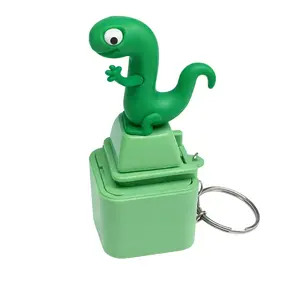 Lizard Keychain with Rechargeable LED Light, Fun Sound-Making Lizard Button Stress Relief Toy, Suitable for Kids and Adults