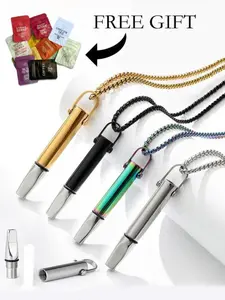 Stainless Steel Whistle Necklace for Men and Women, Adjustable Necklace, Exquisite Jewelry Gift, Perfect Gift for Back-To-School and Teacher Appreciation Day