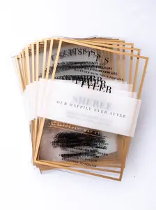 Semi-Custom Acrylic Invitations | The Frame'd Collection | Wedding Invitations | Clear Acrylic | Gold & Black