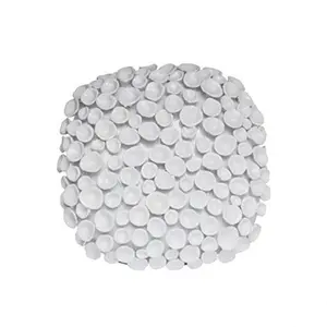 Ceramic Shell Wall Decor Orb Collection - White Hand-Crafted Ceramic Pieces with Keyhole Hangers for Easy Display and Eco-Friendly Production