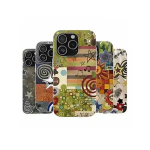 Whimsical Retro Collage 2-In-1 Film Smartphone Case - Durable Shockproof Cover, Fashion Aesthetic Star Design Abstract Art Casing, Unisex Gift Cellphone Handheld Accessories for iPhone 17 ProMax/16/15/14/13/12/11 Plus Devices