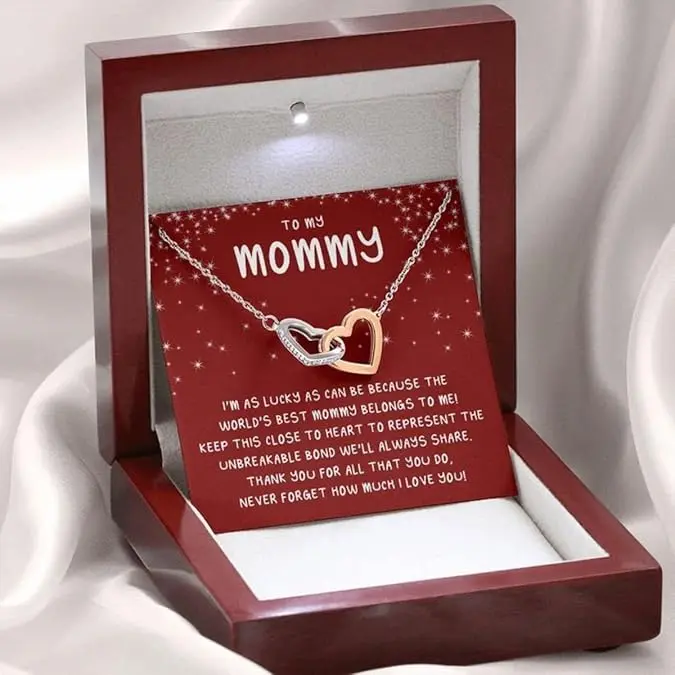 To My Mommy Necklace, Mothers Day Gift Mommy To Be, New Mom Necklace, Best Gifts for Mom, Gift for Expecting Moms, New Mom Gift From Husband, Pregnancy Gift for Mommy, Birthdays Gift for Pregnant Wife