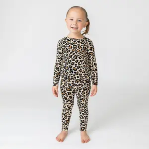 Lana Leopard Tan Long Sleeve Classic Pajama Set