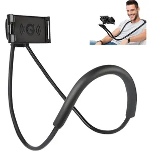 Cell Phone Stand    Upgraded, Hands-Free Mobile Phone Holder Clip  Bed/Table 360? Rotation  Tablet Mount Bracket, 27.6''/70 cm Length for 4.7''-6.7'' Screen