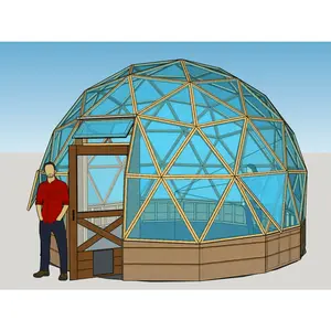 18ft / 5.5m DIY Geodesic Dome Build Plans Only - with pony wall (Imperial & Metric)