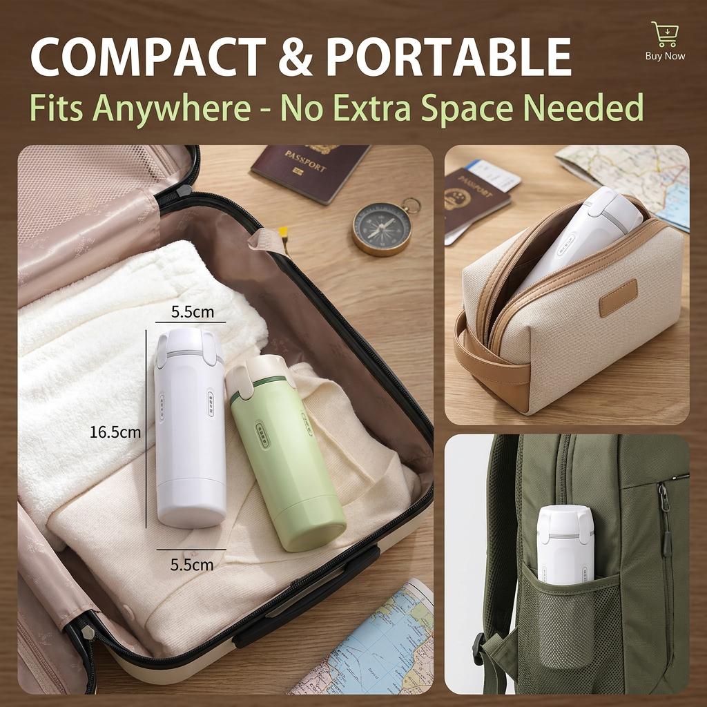 TSA Approved 4-in-1 Leak-Proof Refillable Travel Bottles, Cosmetic Toiletry Organizer with Label Stickers for Shampoo, Lotion, Compact Space-Saving Dispenser
