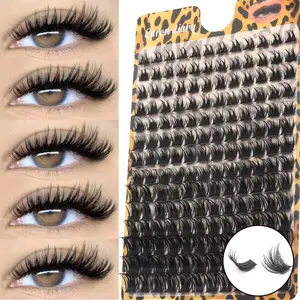 14-Row Volumizing Eyelash Extension Set, Thick And Dense Cluster Eyelash Extensions, 0.07mm D Curling False Eyelashes, 8-16mm Mixed Length Faux Mink Individual Eyelashes, Eyelash Extension, Eyelash Cluster, Volumized false eyelashes