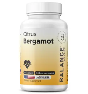 Citrus Bergamot 500mg - Revitalise Your Heart Health - Advanced Bergamot Supplement for Metabolism & Cholesterol Health - 60 Vegan Capsules