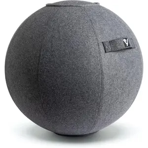 Sitting Ball Chair for Office and Home, Pilates Exercise Yoga Ball with Cover for Balance, Stability and Fitness, Ergonomic Posture Exercise Ball Seat with Handle and Pump