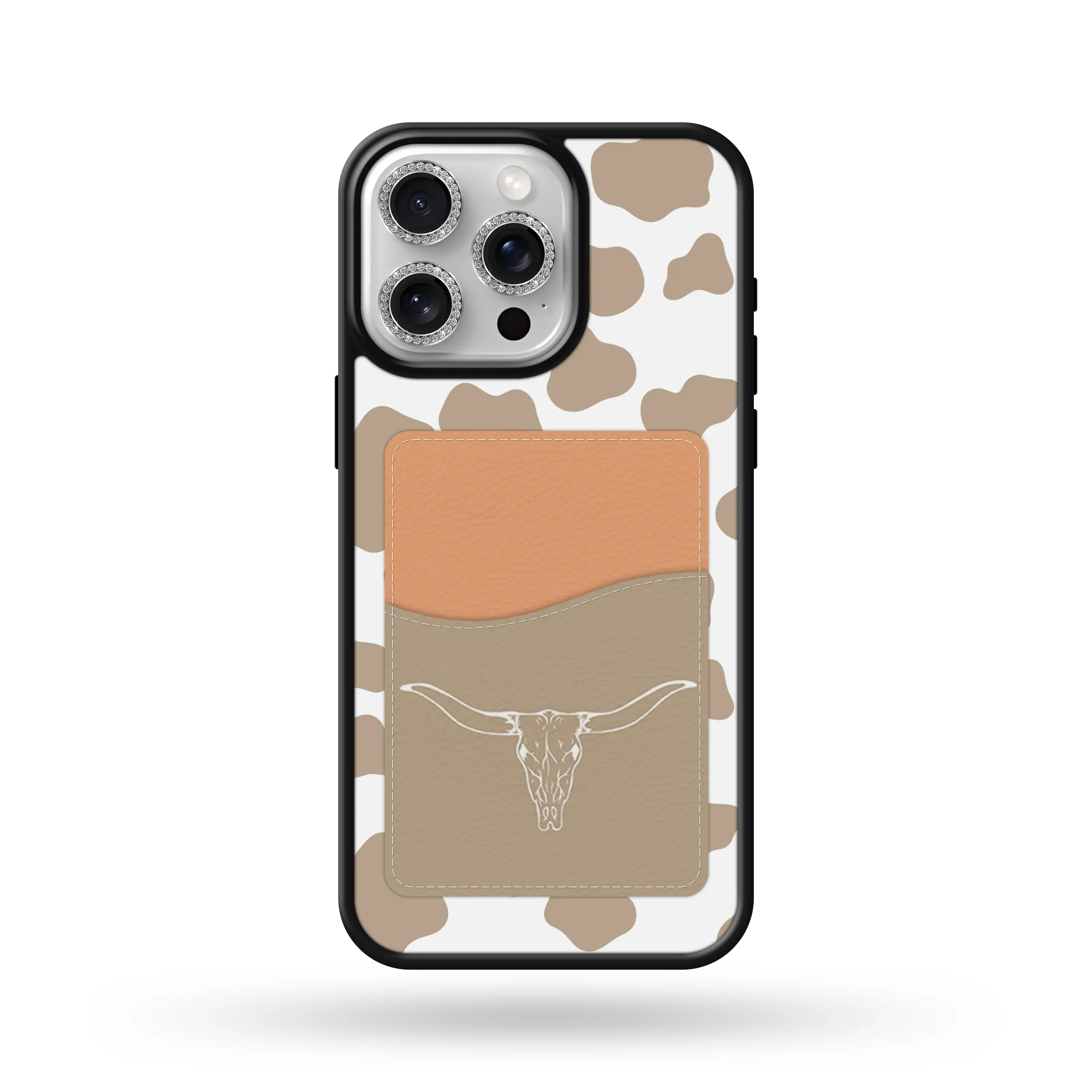 Sand bull western wallet phone case