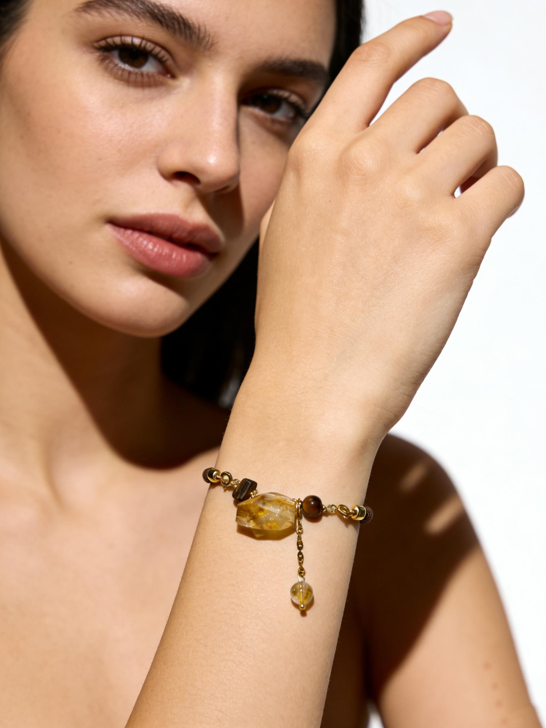 Original DIY Natural Citrine Pendant Lucky Bracelet - Wealth and Abundance, Attracting Success and Positive Energy, Jewelry for Confidence and Manifestation, Adjustable Cord for Women and with Freely DIY Replaceable Pendant. Original DIY Natural Citrine Pendant Lucky Bracelet - Wealth and Abundance, Attracting Success and Positive Energy, Jewelry for Confidence and Manifestation, Adjustable Cord for Women and with Freely DIY Replaceable Pendant.