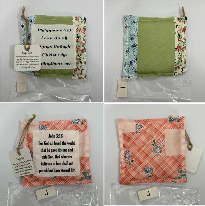 Vintage Prayer Blanket Square with Cross Inside, Mini Handmade Quilt, Religious Quilt, Colorful Stitched Blessing Poem Throw, Home Decor Gift Idea, Pocket Prayer Quilt #GLOBAL PICKS