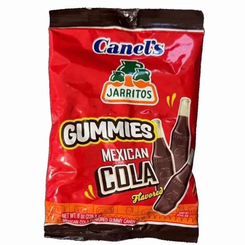 Jarritos Mexican Cola Flavored Corn Syrup Base Gummies, 8oz Mexican Candy, Sweet Fruity Jumbo Chew Snack