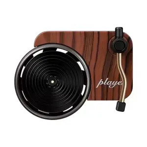 UPGRADED Record Player Car Air Freshener Retro Gramophone Design with 10 Replaceable Fragrance Discs for Long Lasting Freshness and Automatic Rotation