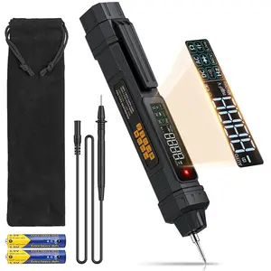 2 in 1 Pen Type Digital Multimeter Non-Contact  Tester 6000 Counts Intelligent Multimeter with LCD Display for   Resistance Diode Continuity Capacitance Frequency