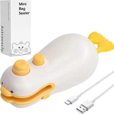 Rechargeable Bag Sealer Mini 1pc Mini Bag Sealer 2 In 1 Heat Sealer Cutter Battery Powered Portable Handheld Bag Resealer Rechargeable Mini Bag Sealer