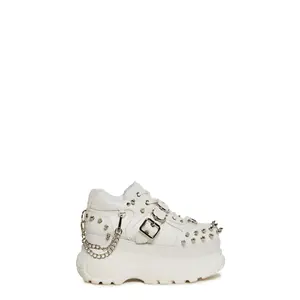 Midnight Pit Spiked Sneaker - White