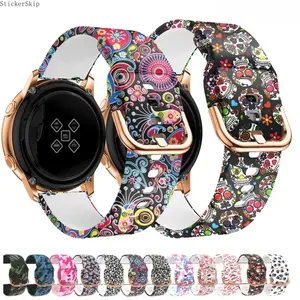 Trendy 20/22mm Graffiti Silicone Watch Band – Sport Strap Compatible with Samsung Galaxy, Huawei & Amazfit Smartwatches, Adjustable Soft Lightweight Breathable Wristband for Fitness, Daily Wear & Gift