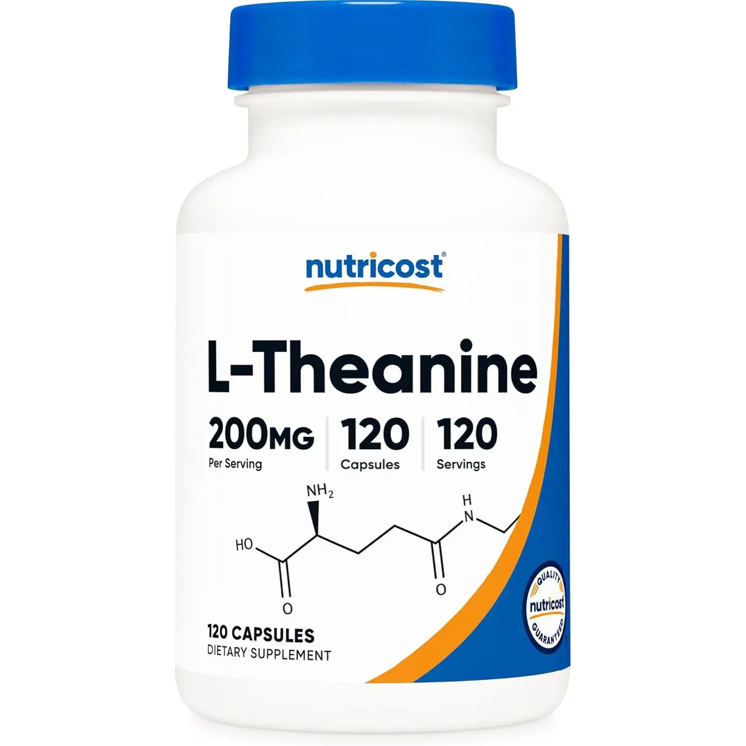 Nutricost L-Theanine 200mg, 120 Capsules, Double Strength, Gluten Free | GMO-Free Healthcare