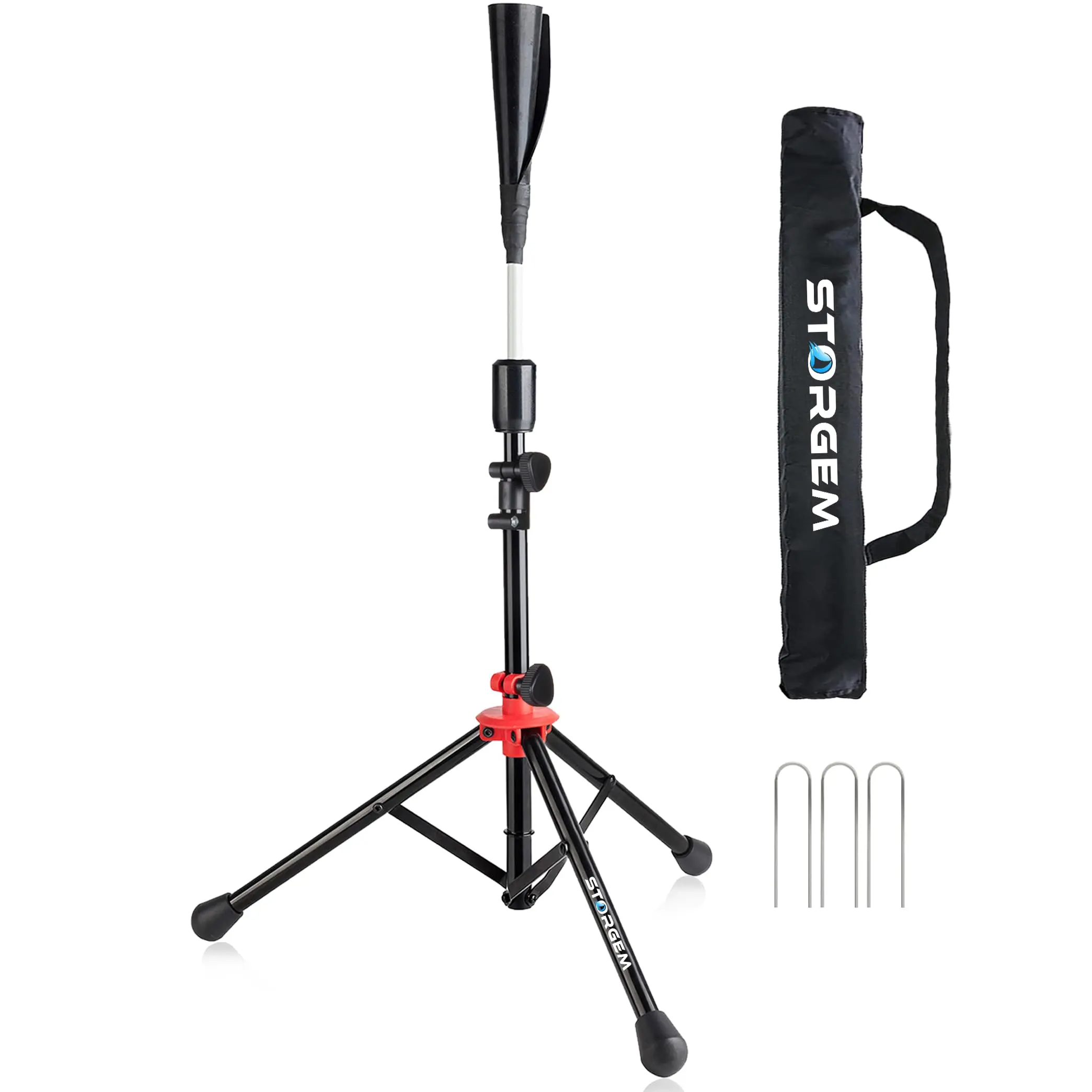 Storgem Baseball Softball Batting Tee, Adjustable Height Tripod Stand