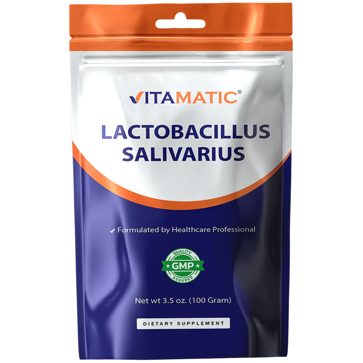 Vitamatic Lactobacillus Salivarius Probiotic Powder 100 Gram 3.5 OZ 100 Servings for Gut Health Digestive Support