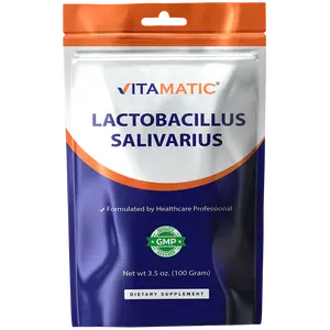 Vitamatic Lactobacillus Salivarius Probiotic Powder 100 Gram 3.5 OZ 100 Servings for Gut Health Digestive Support