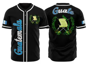 Vintage Guatemala Baseball Jersey, Gift for Fans Graphic Black, Easy Care, Machine Wash Safe, Full Color Selection, Pick Your