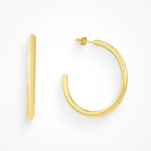 EVRY JEWELS Gold or Silver Plated Women's Hypoallergenic Beverly Hills Hoops