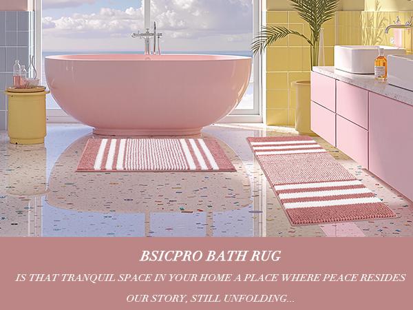 BSICPRO 2-Piece Chenille Bath Rug Set, Thick Plush Absorbent Non-Slip Quick Dry Washable Mats in Multi Sizes | Pet Friendly Multi Sizes & Colors for Bedroom Dorm Living Room, Back to School Home Decor Essentials BSICPRO 2-Piece Chenille Bath Rug Set, Thick Plush Absorbent Non-Slip Quick Dry Washable Mats in Multi Sizes | Pet Friendly Multi Sizes & Colors for Bedroom Dorm Living Room, Back to School Home Decor Essentials