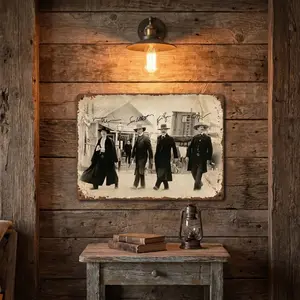 Tombstone Movie Metal Tin Sign, 12x8 in, Western Cowboy Wall Art, Perfect for Man Cave, Bar & Rustic Home Decor
