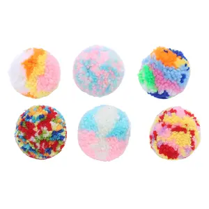 5 Pack Cats Favorite for Chase Yarn Ball Toy Pom Pom Balls Color Random 5cm