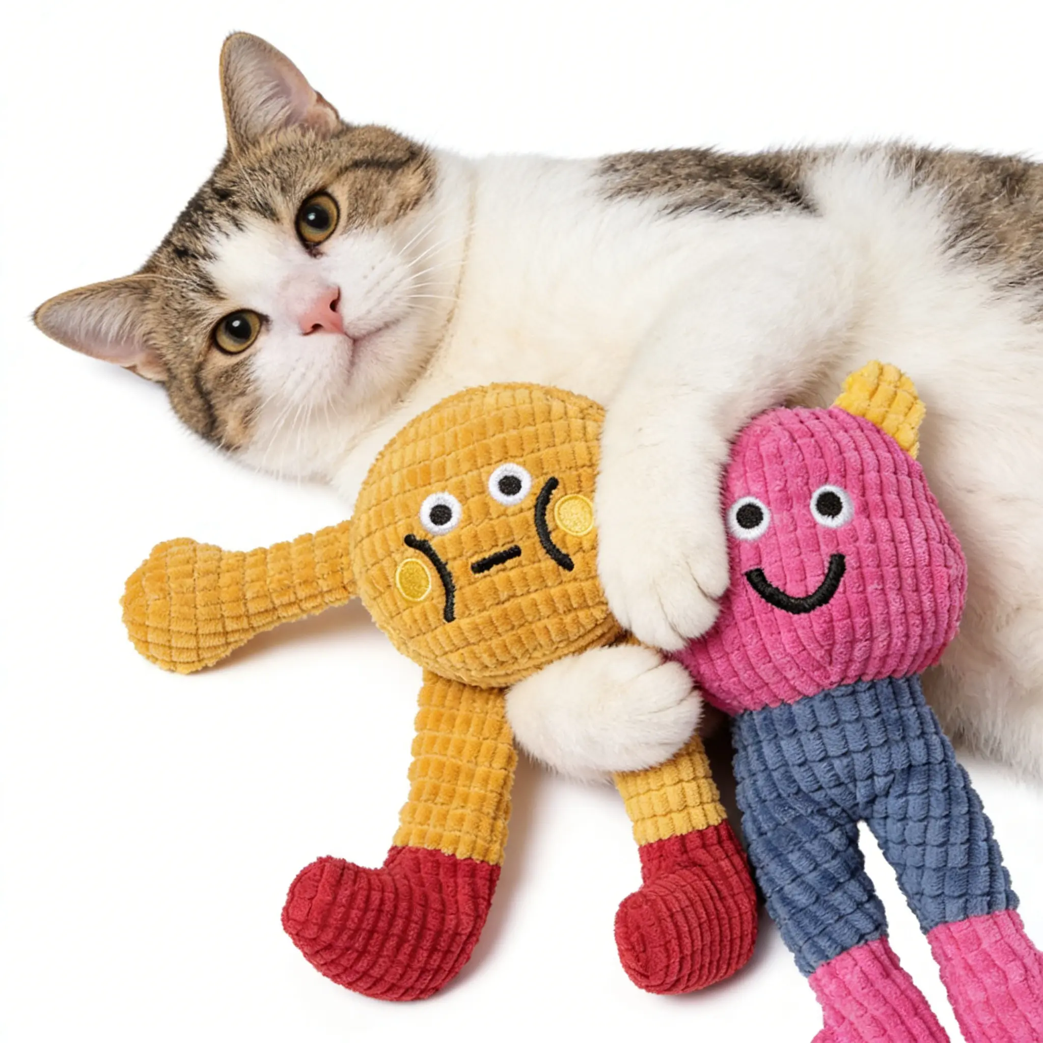 Kawiwi Cat Toys Catnip Crinkly Sound 2 Pcs, Soft and Durable Crinkle Sound with Catnip Inside, Interactive Plush Cat Toys for Indoor Kitten Chewing Biting Kicking, Drives Bored Cats Crazy with Fun,summerwins