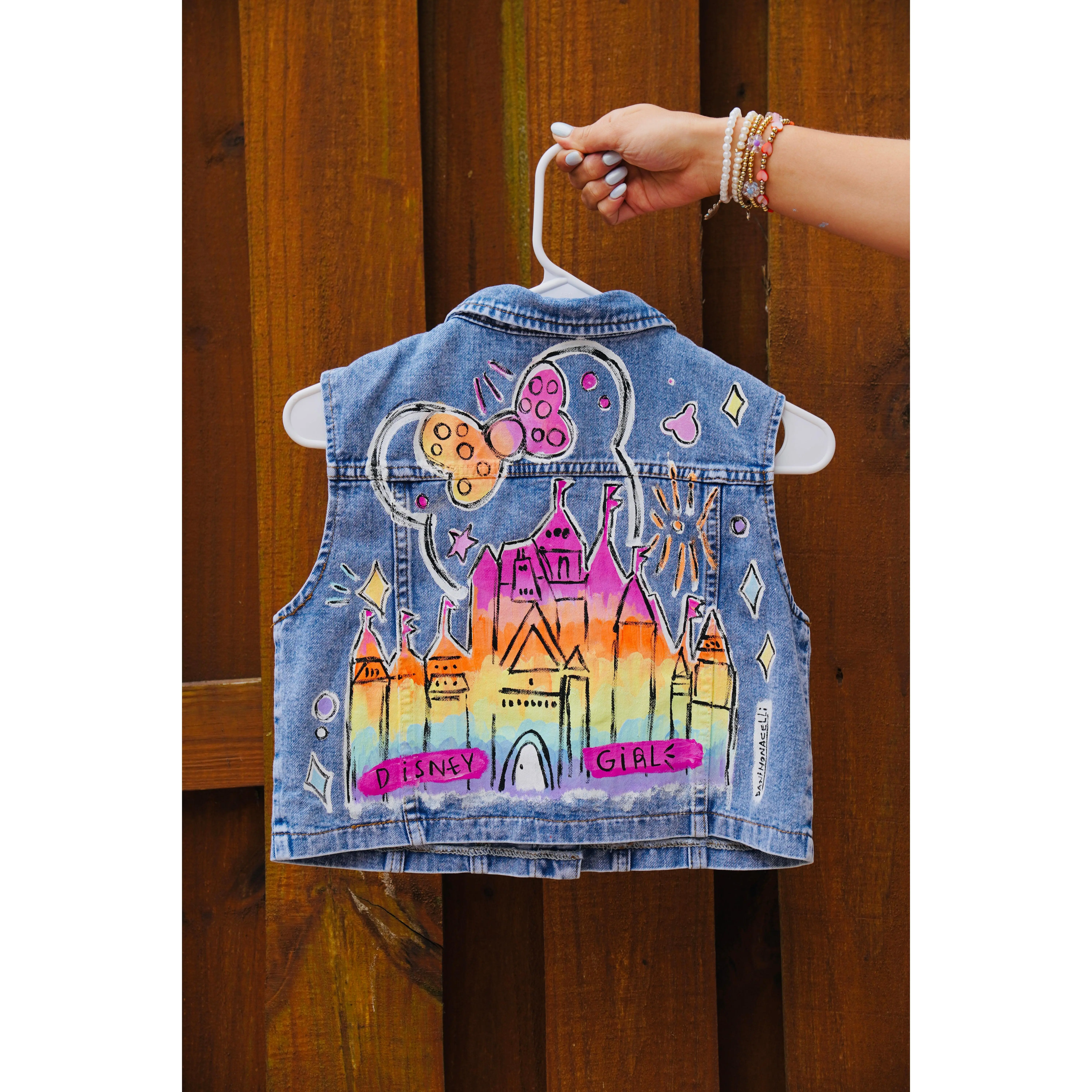 Kids customized, Hand-Painted Denim Jacket 🎨