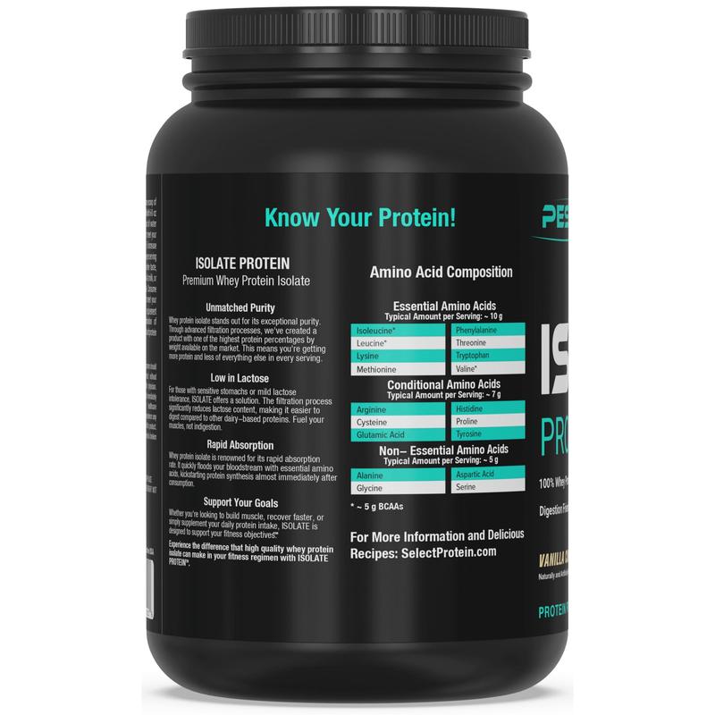 PEScience ISOLATE Protein Nutrition Supplement - NEW! Our 100% whey protein isolate is the perfect choice for those with dairy sensitivities.